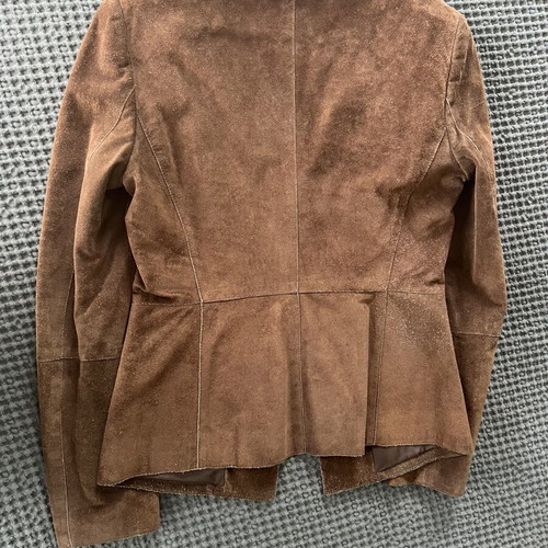 Marella brown castor leather jacket used, size small