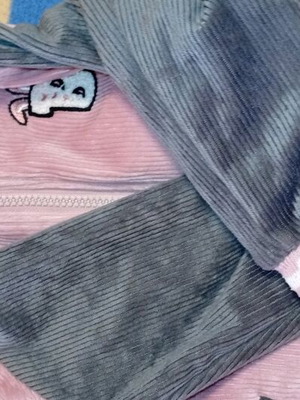 Corduroy set with fleece inside, bell-bottom pants like new