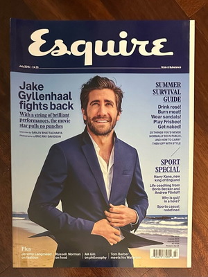 British magazine Esquire featuring JAKE GYLLENHAAL on the cover