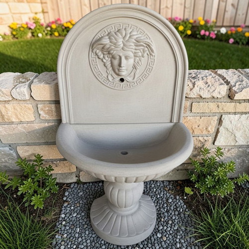 Versace Concrete Garden Wall Fountain Sink new