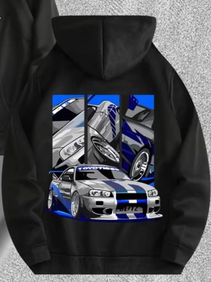 Skyline Fast & Furious Paul Walker Hoodie black, new, size M