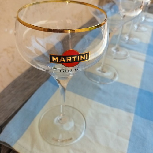Martini Dolce&Gabbana cocktail glasses set of 6 like new