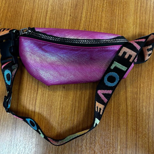 Waist bag for girl used, purple
