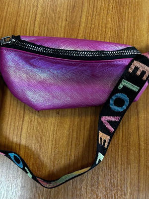 Waist bag for girl used, purple