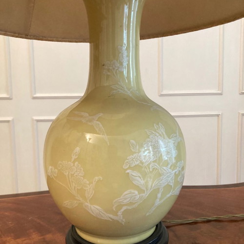Table porcelain lamp used with base