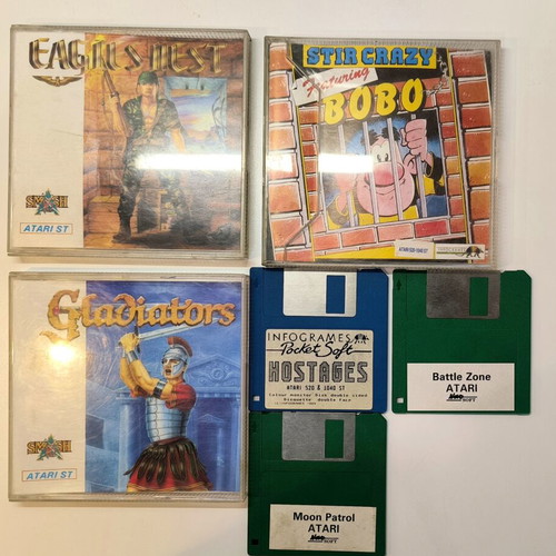 Atari ST Retro Games Pack of 6 used, ideal for collectors