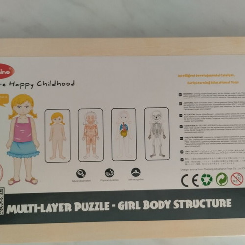 Wooden puzzle human body multi layer like new