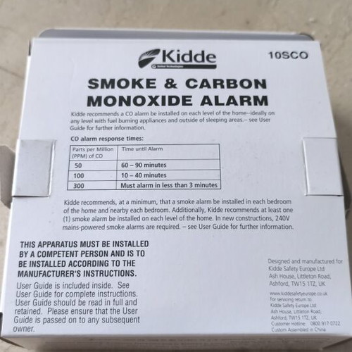 Kidde 10SCO Smoke & Carbon Monoxide Alarm