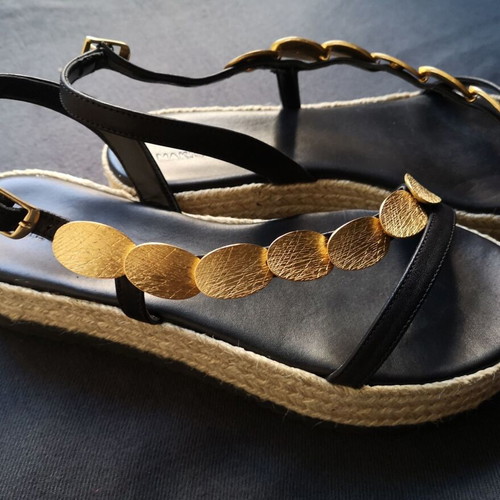 Makis Kotris sandals like new with gold details, size 38
