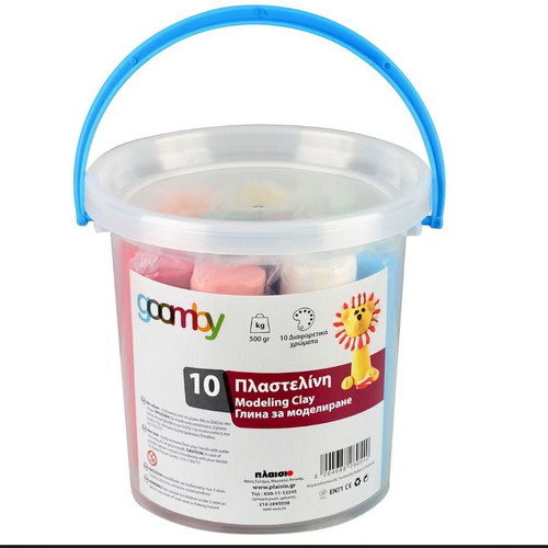 Goomby Modeling Clay Set 3 Containers 500g, 10 Pieces