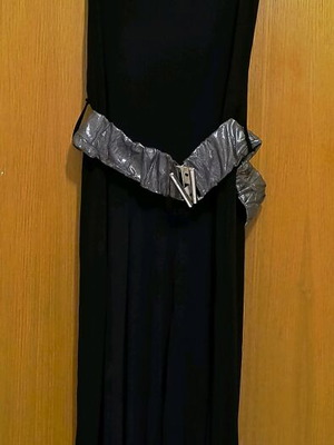 Grama one-piece evening jumpsuit like new, size S with silver details