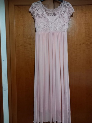 Mamalicious dress pink new, elastic maternity gown