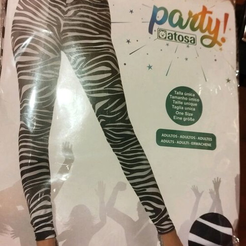 Atosa zebra leggings new, black and white striped