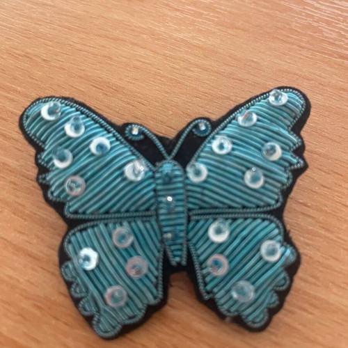 Butterfly brooch turquoise, bought in France