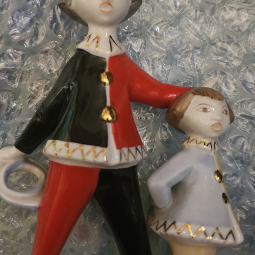 Pierrot clown porcelain Hollohaza like new, 21cm