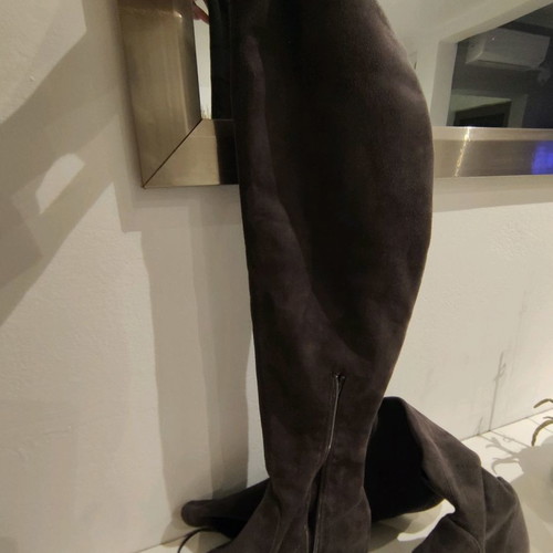 Over Knee Boots Size 37 Grey Like New