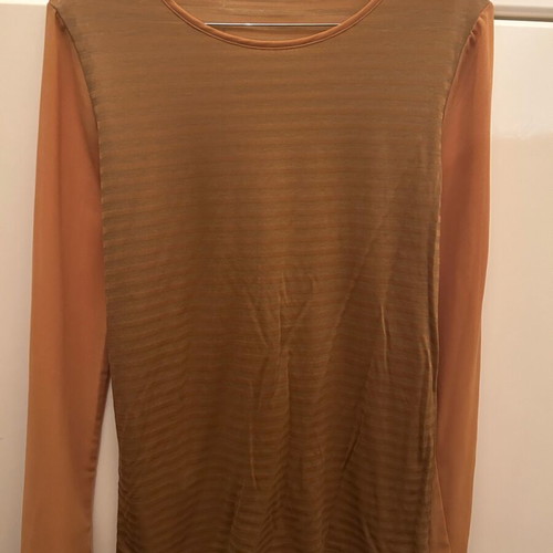 Sisley top long sleeve Small semi-transparent blouse like new