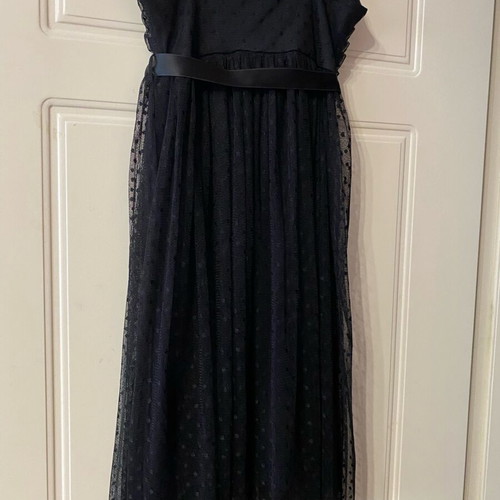 Attrattivo black tulle dress like new with satin belt