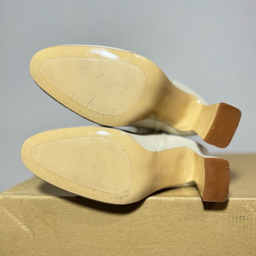 Mango boots like new, size 36, white beige leather