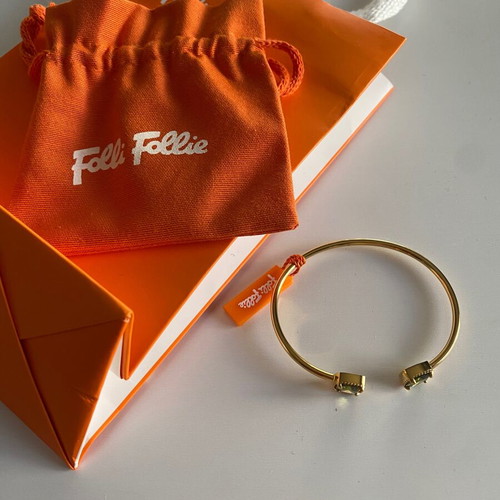 Folli Follie women's bracelet new with olive stones 18K yellow gold