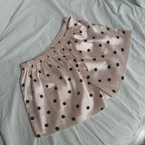 Set shorts bralette pyjamas pink polka dot with lace like new