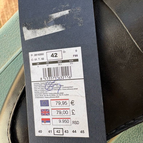 Cortefiel men's shoes new, leather, black size 42