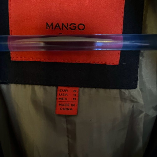 Mango coat used, navy, size M