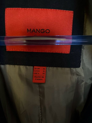Mango coat used, navy, size M