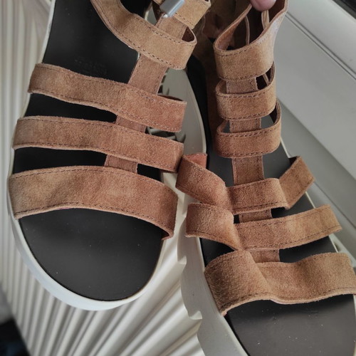 Italian leather sandals new size 39 brown