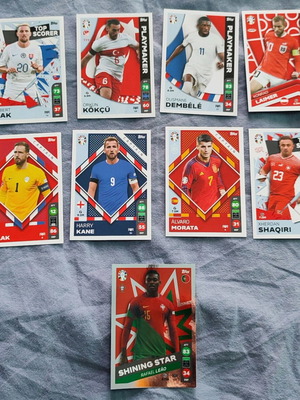 Topps cards like new, pack of 9 pieces