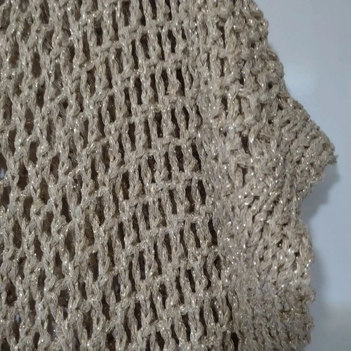 Toscana golden poncho cardigan, new, elegant open-knit design