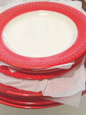 Espiel Chloe dinnerware set 10 shallow plates, 4 fruit plates, 1 salad bowl new