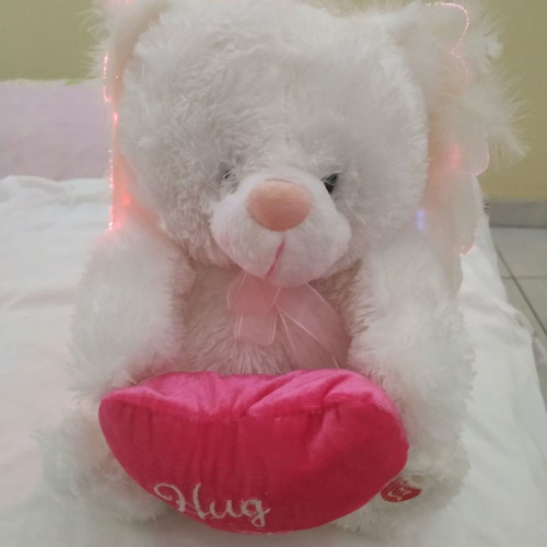 Plush bear used that changes colors and plays music