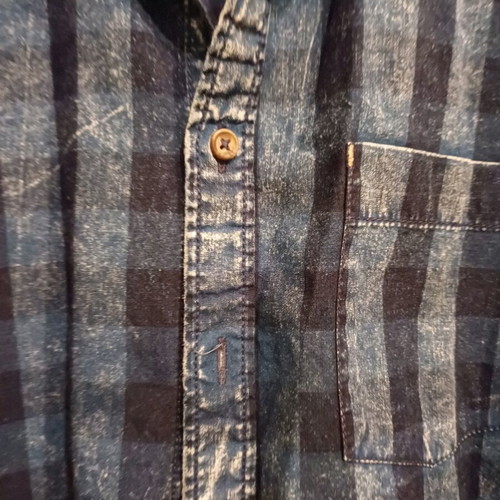 Hamptons men's regular fit large shirt used, blue checkered