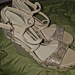 Platform sandals like new, size 40, beige