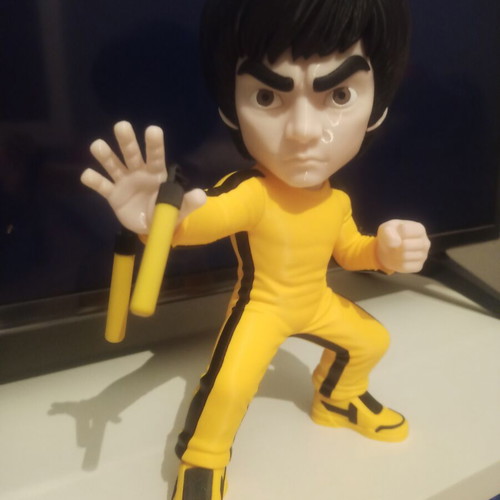 Bruce Lee 3D print figure with nunchaku, 28-30cm