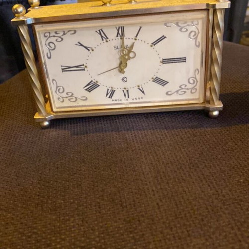 Slava vintage table clock used, good condition