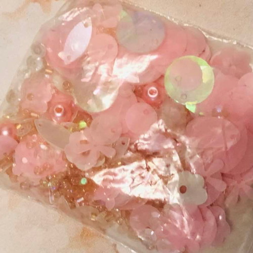 Pink sequins No 10 for embroidery and jewelry new