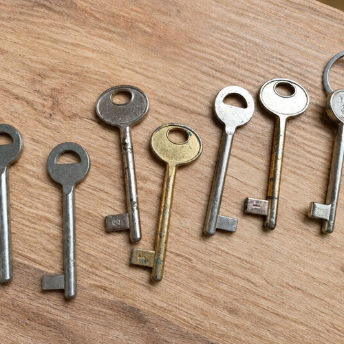 Set of 7 Vintage-Style Metal Keys