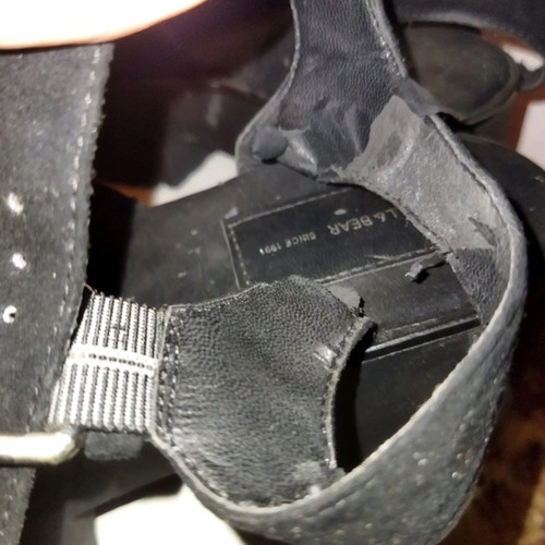 Pull & Bear platform shoes used, size 41, black with strap defect