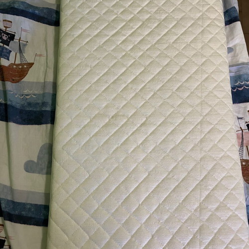Wooden cradle white with mattress, like new