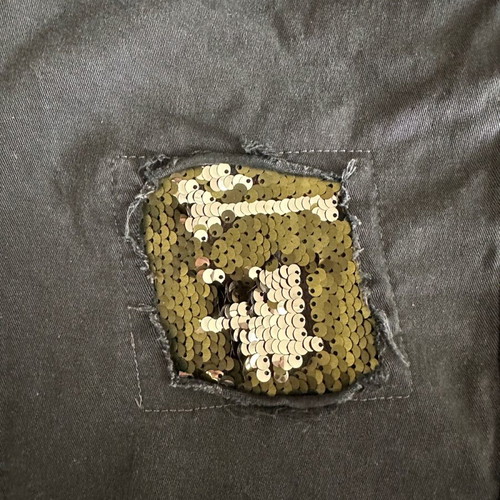 Pants with sequin details used, size small