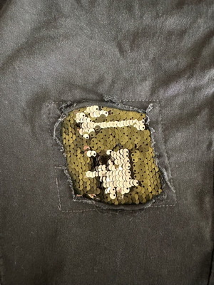 Pants with sequin details used, size small