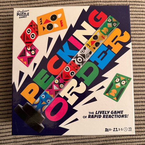 Pecking Order board game of rapid reactions Professor Puzzle like new