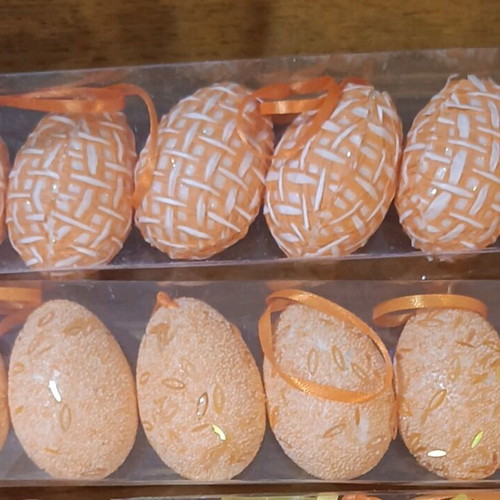 Orange Easter eggs set of 12 pieces like new