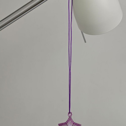 Star necklace made to order with pink and purple Delica beads