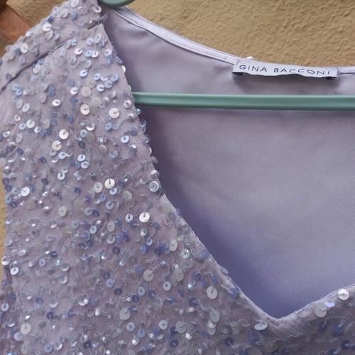 Gina Bacconi blouse and trousers set, lavender