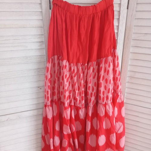 Moutaki skirt like new, red and pink, sizes M L 5XL