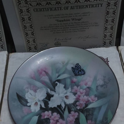 Bradex Jewels of the Flowers 4-Piece Plate Set by Edwin M.Knowles new