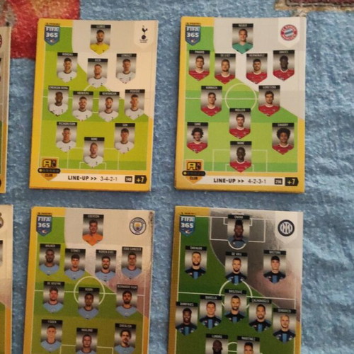FIFA 365 line-up card collection from Panini like new, 12 pieces